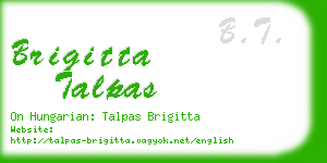 brigitta talpas business card